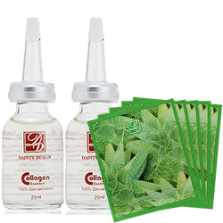 DAINTY 丹堤 膠原蛋白原液2瓶+蘆薈面膜50片只要990元