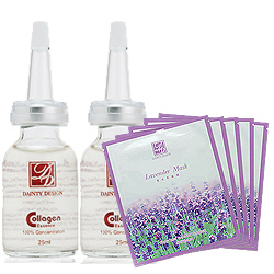 DAINTY 丹堤 膠原蛋白原液2瓶+薰衣草面膜50片只要990元