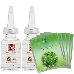 DAINTY 丹堤 膠原蛋白原液2瓶+檸檬香茅面膜50片只要990元